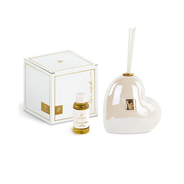 Diffusore Cuore Avorio Perlato C/Scatola H.140MM - Cupido&Co.