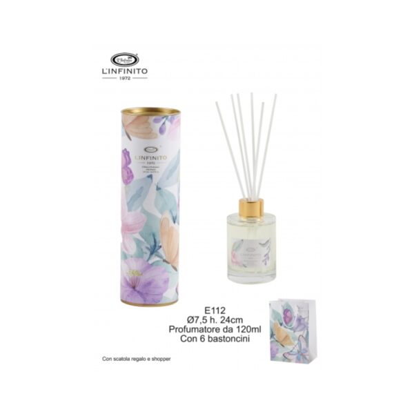 Diffusore di Fragranza in Vetro “Fiori Aquarel” 120ML – L’Infinito 1972