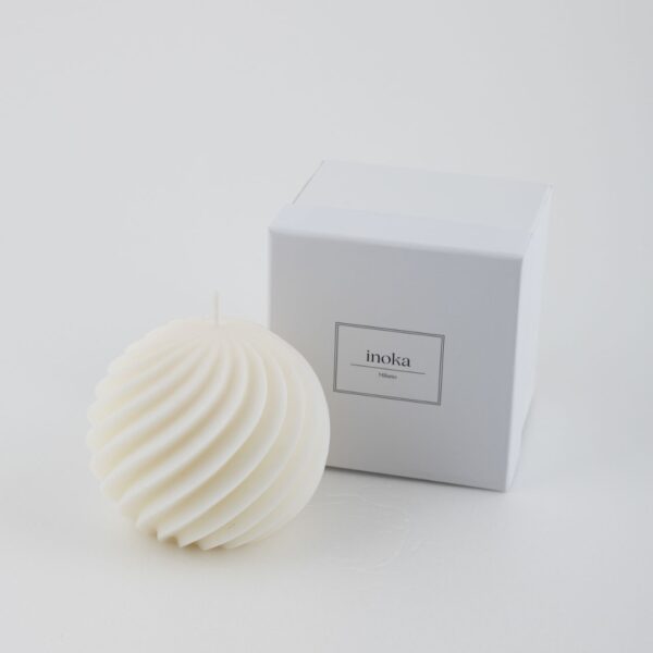 Candela Grande Sfera Bianca con Scatolo - Margot