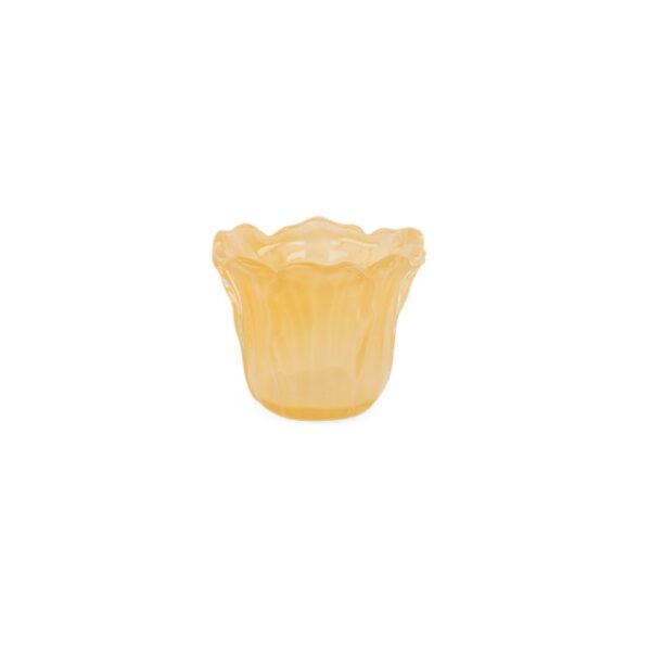Portacandela Vetro Tulipano Giallo - TONOsuTONO