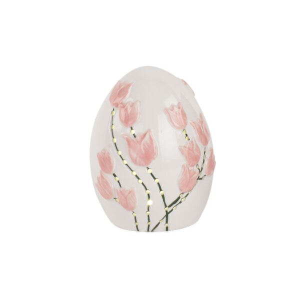 Uovo Tulipani Rosa C/LED H.125MM - TONOsuTONO