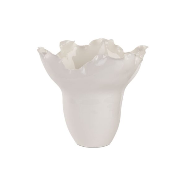 Vaso C/Rouches Bianco D.360xH.330MM - TONOsuTONO