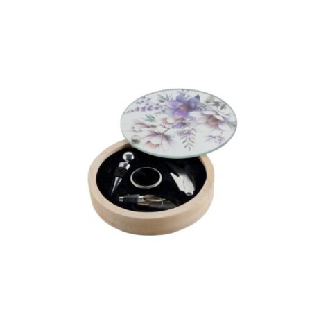 Set Vino Flowers Violet