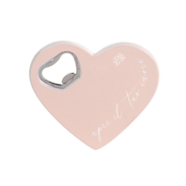 Cuore Apribottiglie Rosa 80x85MM - Cupido&Co.