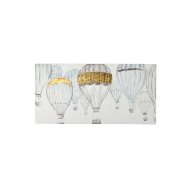 Quadro Mongolfiere Moderno 140x70 cm su Tela e Legno