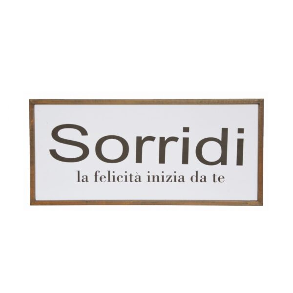 Quadro Targa "Sorridi la felicità inizia da te"